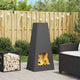 Vidaxl brasero noir 50 x 35 x 100 cm acier