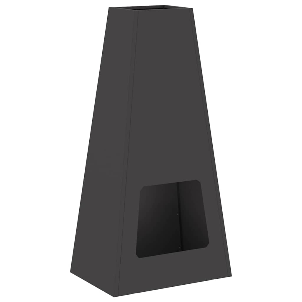 Vidaxl brasero noir 50 x 35 x 100 cm acier