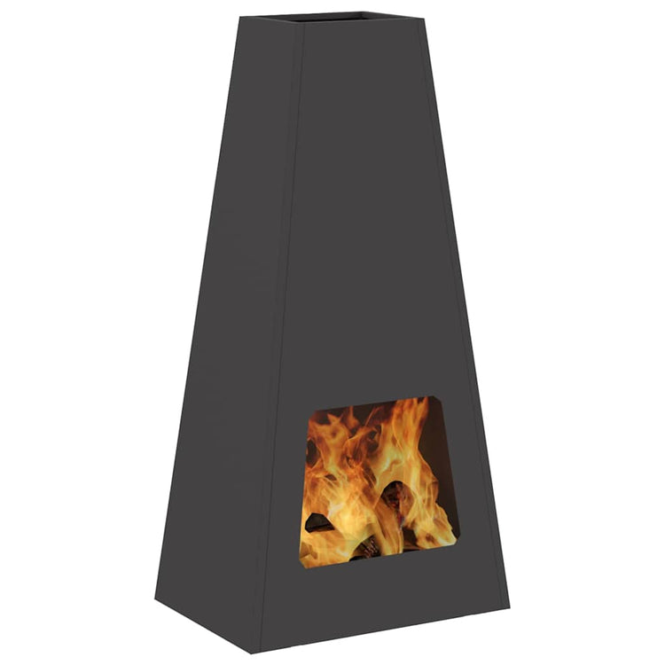 Vidaxl brasero noir 50 x 35 x 100 cm acier