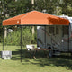 Vidaxx auvent tente orange 243 x 243 x 251 cm en tissu