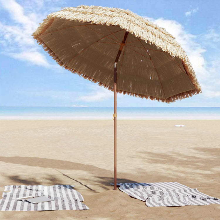 Vidaxxl parasol de jardin naturel 205 x 205 x 210 cm
