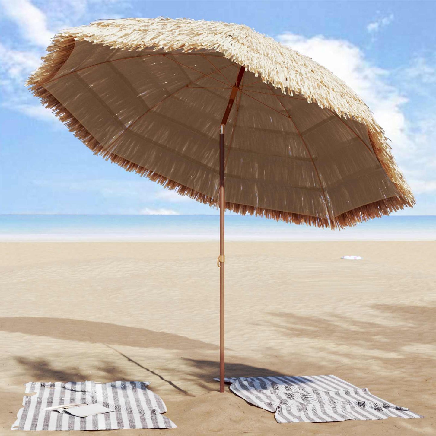 VidaXL parasol de jardin naturel 255 x 255 x 255 cm