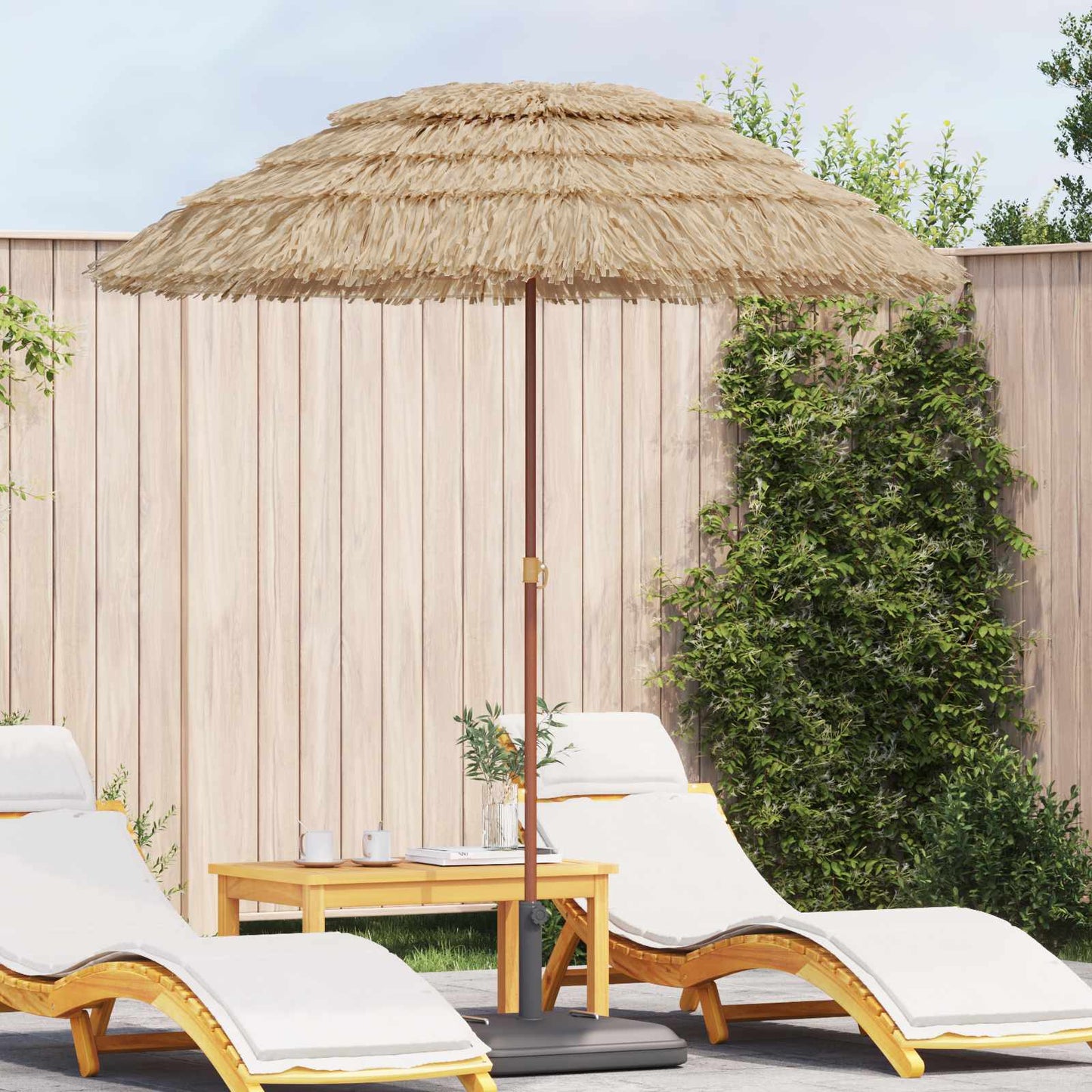 Vidaxx parasol de plage naturel 255 x 255 x 255 cm polyester et acier