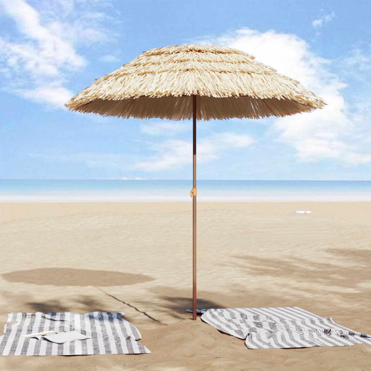 Vidaxx parasol de plage naturel 255 x 255 x 255 cm polyester et acier
