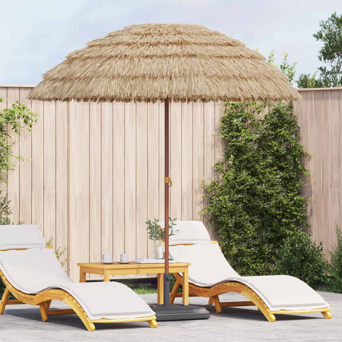 Vidaxx parasol de plage naturel 255 x 255 x 255 cm polyester et acier