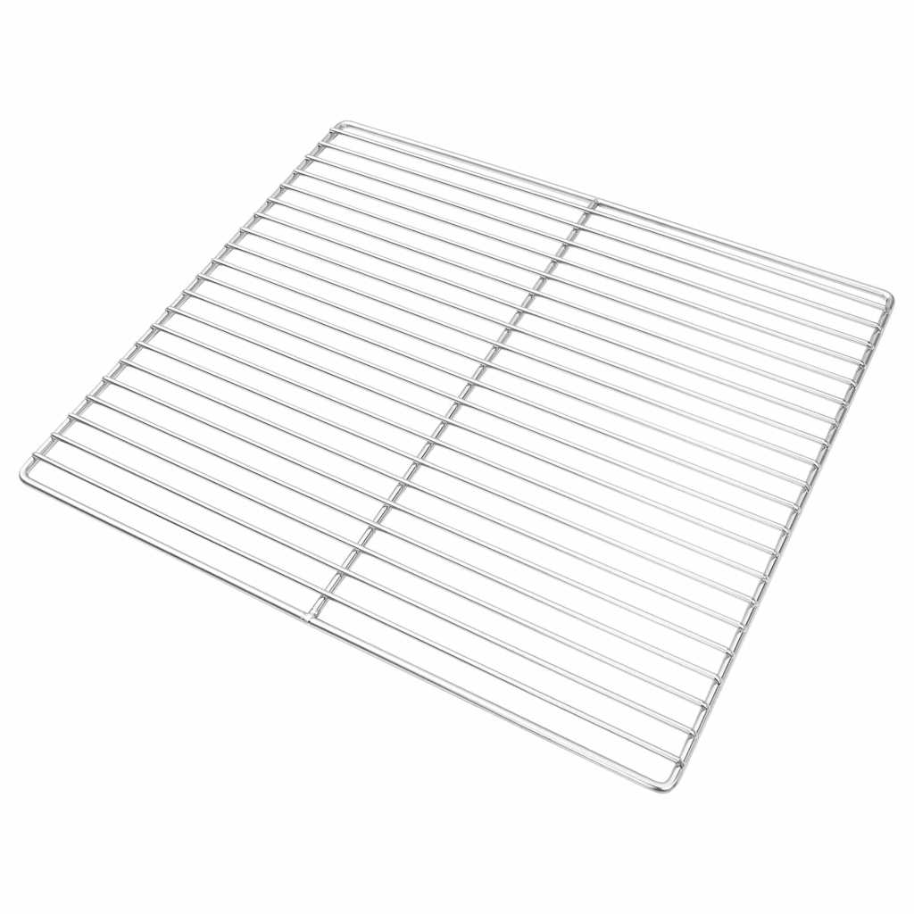 Vidaxx grille de grill argent 45 x 40 cm en acier inoxydable