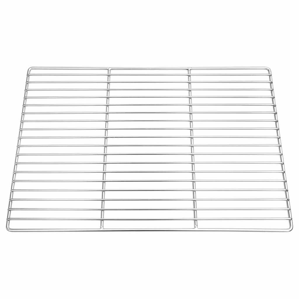 Vidaxx grille de grill argent 50 x 35 cm en acier inoxydable