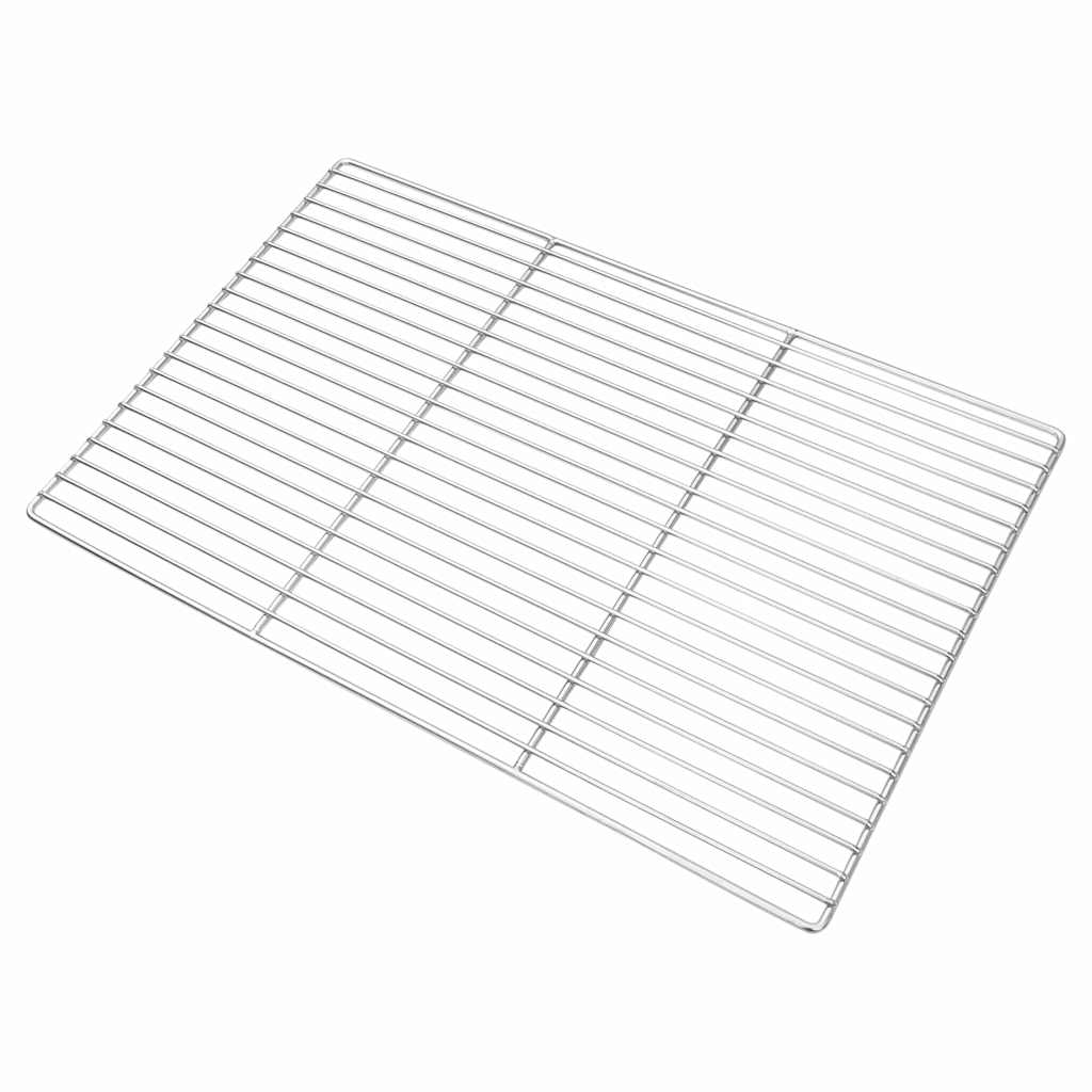 Vidaxx grille de grill argent 60 x 40 cm en acier inoxydable