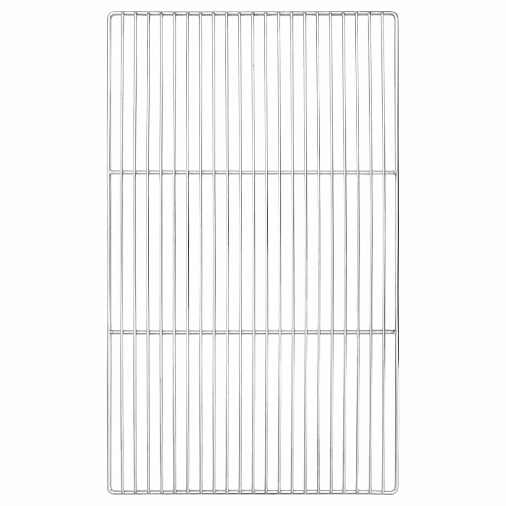 Vidaxx grille de grill argent 67 x 40 cm en acier inoxydable