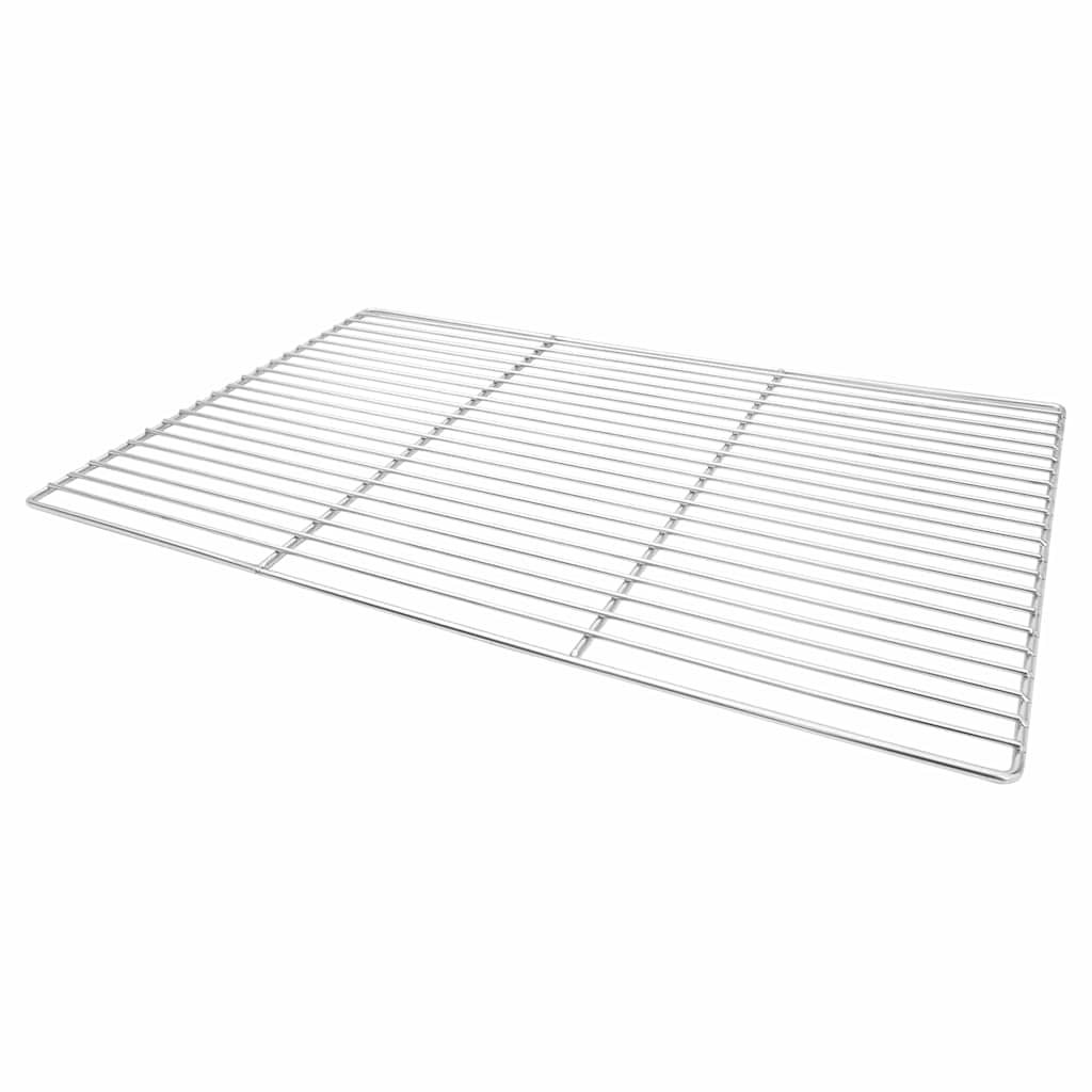 Vidaxx grille de grill argent 67 x 40 cm en acier inoxydable