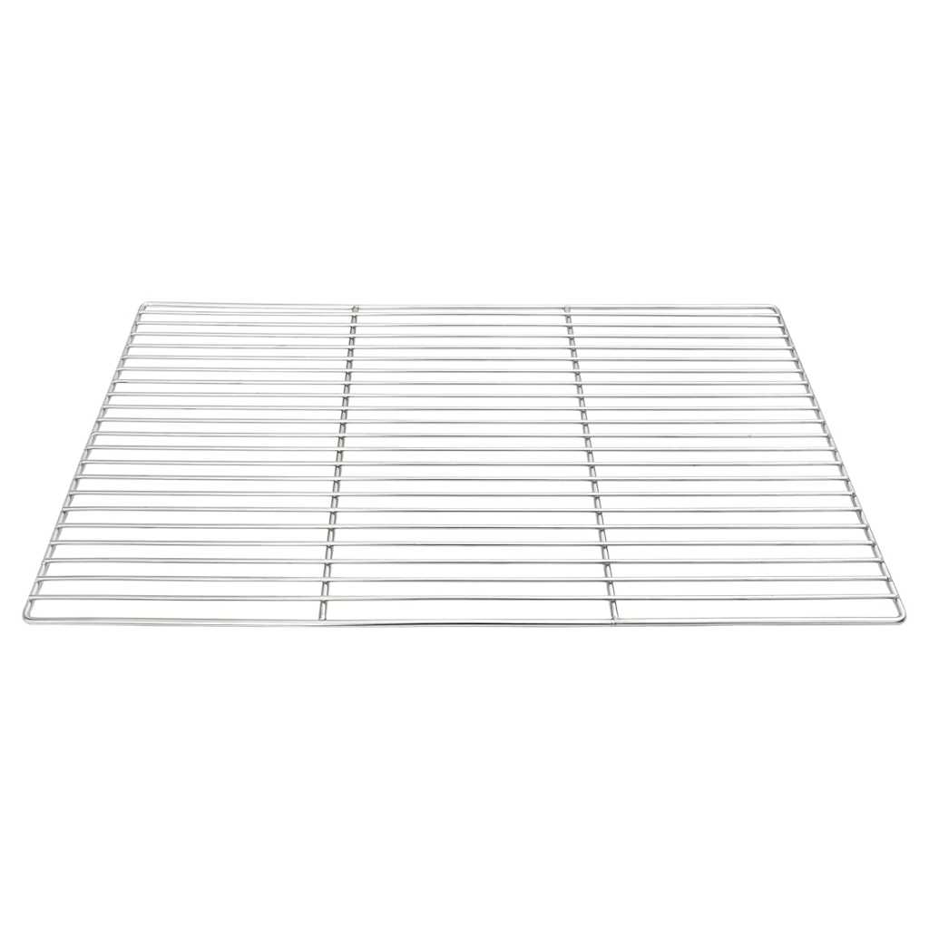 Vidaxx grille de grill argent 67 x 40 cm en acier inoxydable