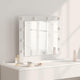 Vidaxx miroir de maquillage blanc 60 x 55 x 18 cm verre et bois avec plastique