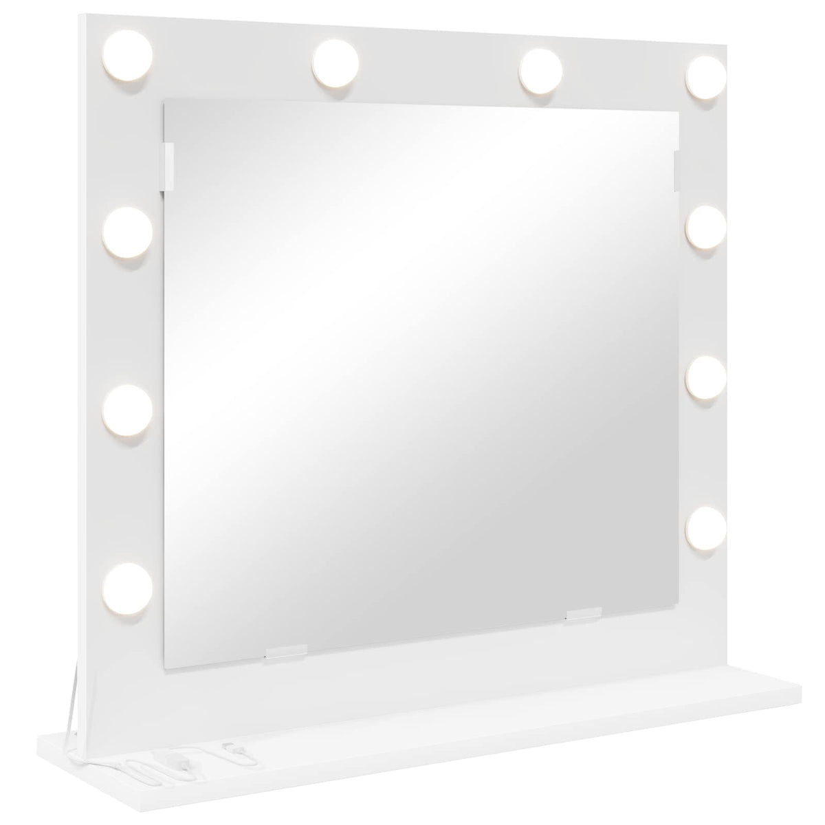 Vidaxx miroir de maquillage blanc 60 x 55 x 18 cm verre et bois avec plastique