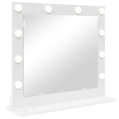 Vidaxx miroir de maquillage blanc 60 x 55 x 18 cm verre et bois avec plastique