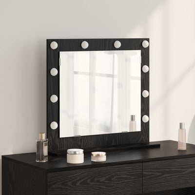 Vidaxx miroir de maquillage rectangulaire chêne noir 60 x 55 x 18 cm