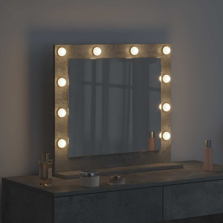 Vidaxx miroir de maquillage rectangulaire gris béton 60 x 55 x 18 cm