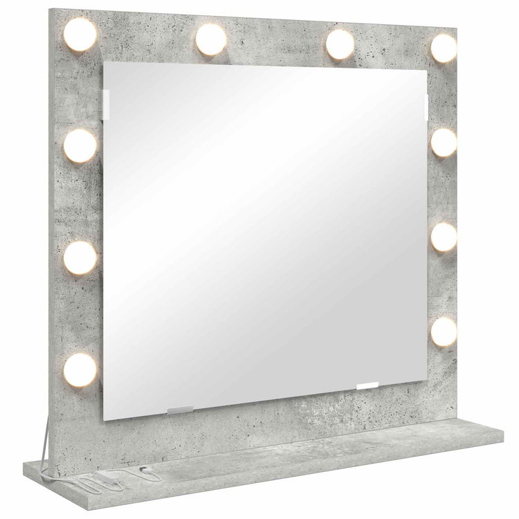 Vidaxx miroir de maquillage rectangulaire gris béton 60 x 55 x 18 cm