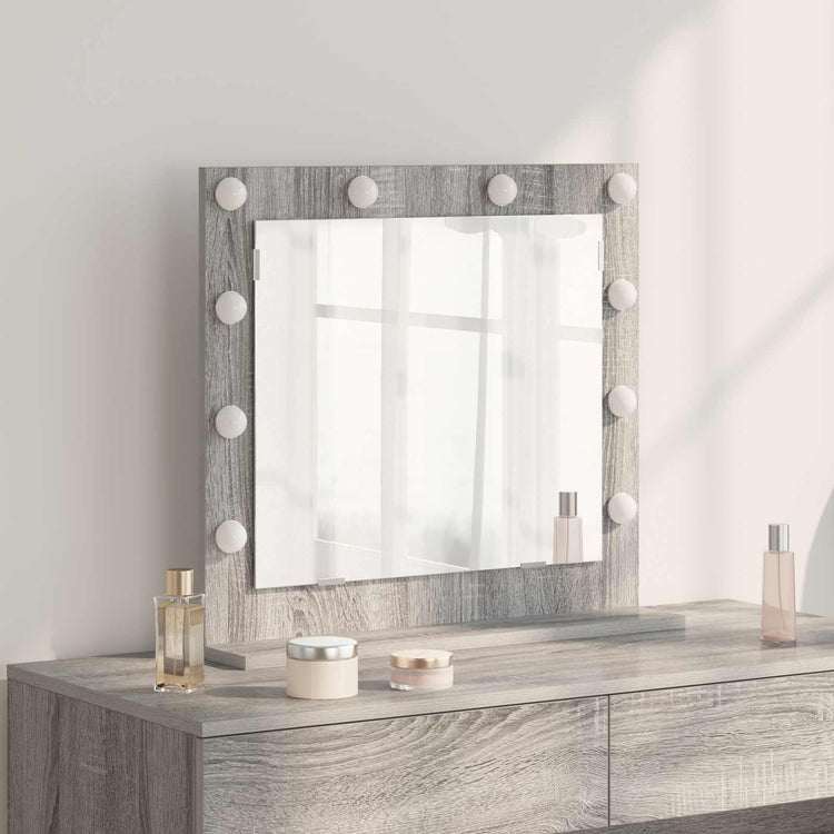 Vidaxx miroir de maquillage rectangulaire gris sonoma 60 x 55 x 18 cm