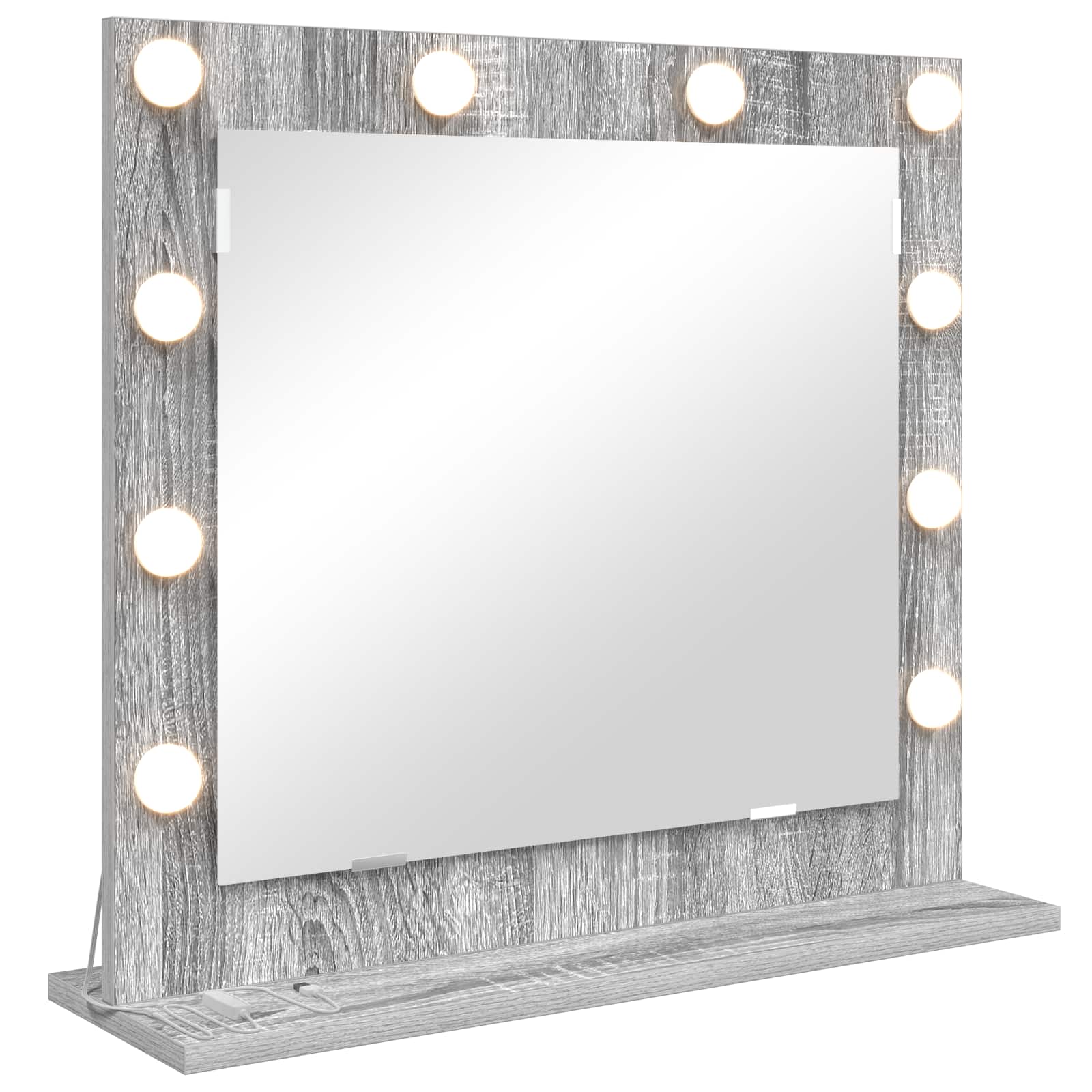 Vidaxx miroir de maquillage rectangulaire gris sonoma 60 x 55 x 18 cm