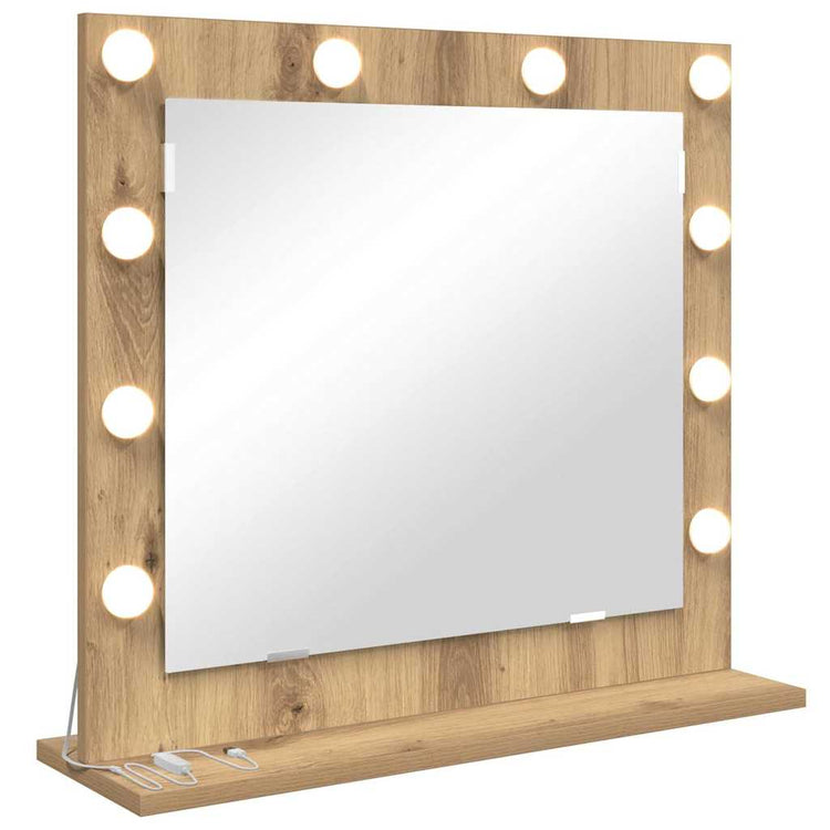 Vidaxx miroir de maquillage rectangulaire chêne artisanal 60 x 55 x 18 cm