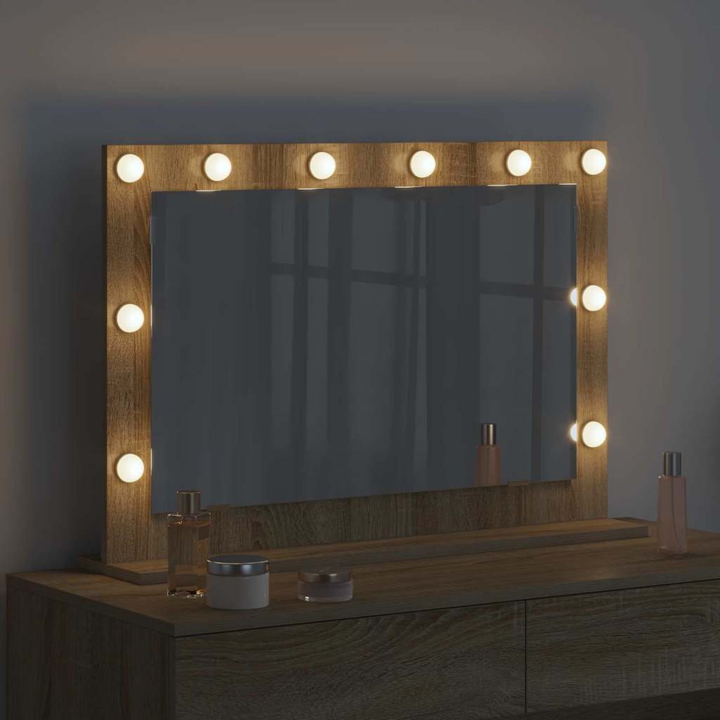 Vidaxx miroir de maquillage rectangulaire chêne sonoma 80 x 55 x 18 cm