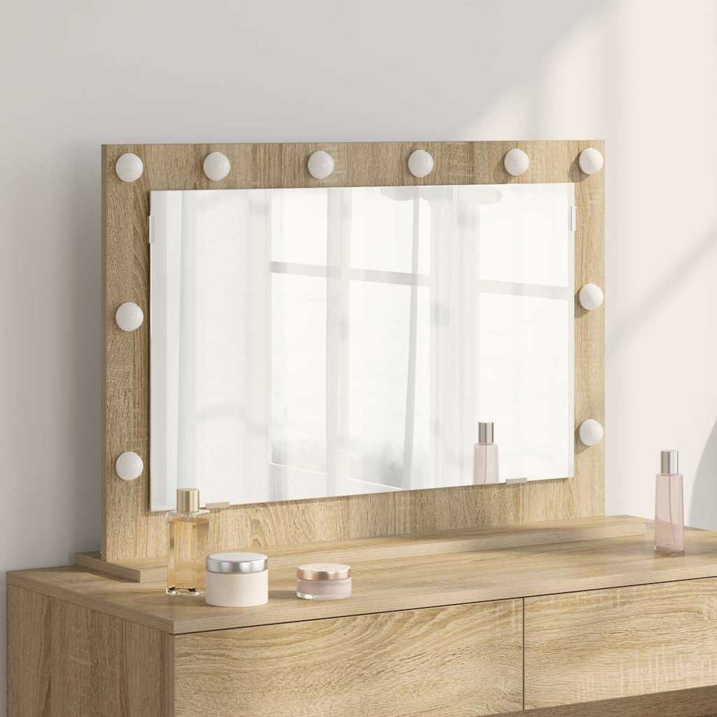 Vidaxx miroir de maquillage rectangulaire chêne sonoma 80 x 55 x 18 cm
