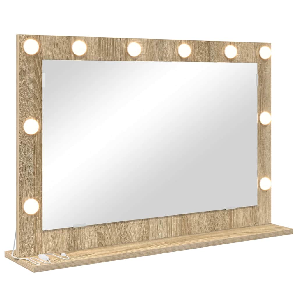 Vidaxx miroir de maquillage rectangulaire chêne sonoma 80 x 55 x 18 cm