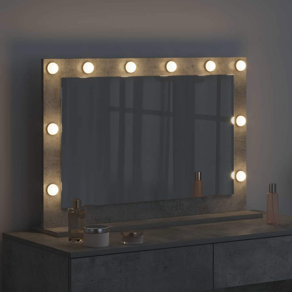 Vidaxx miroir de maquillage rectangulaire gris béton 80 x 55 x 18 cm
