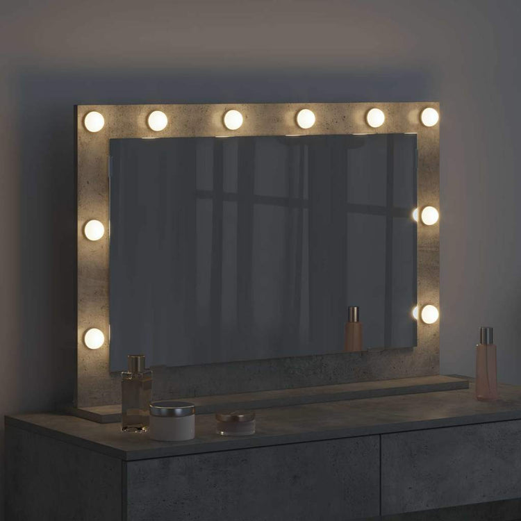 Vidaxx miroir de maquillage rectangulaire gris béton 80 x 55 x 18 cm