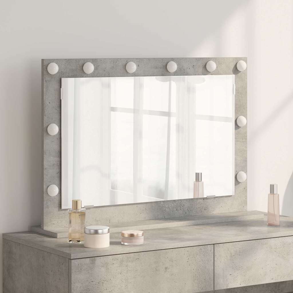 Vidaxx miroir de maquillage rectangulaire gris béton 80 x 55 x 18 cm