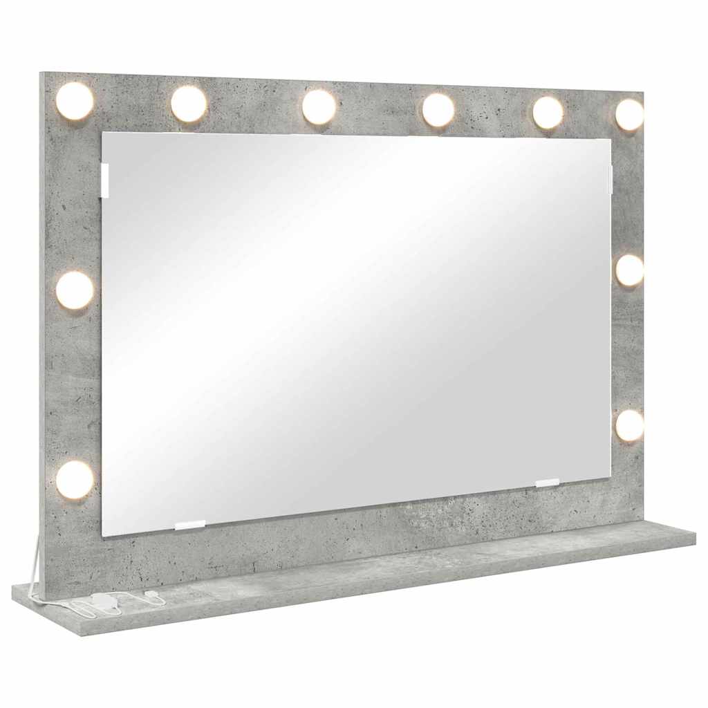 Vidaxx miroir de maquillage rectangulaire gris béton 80 x 55 x 18 cm