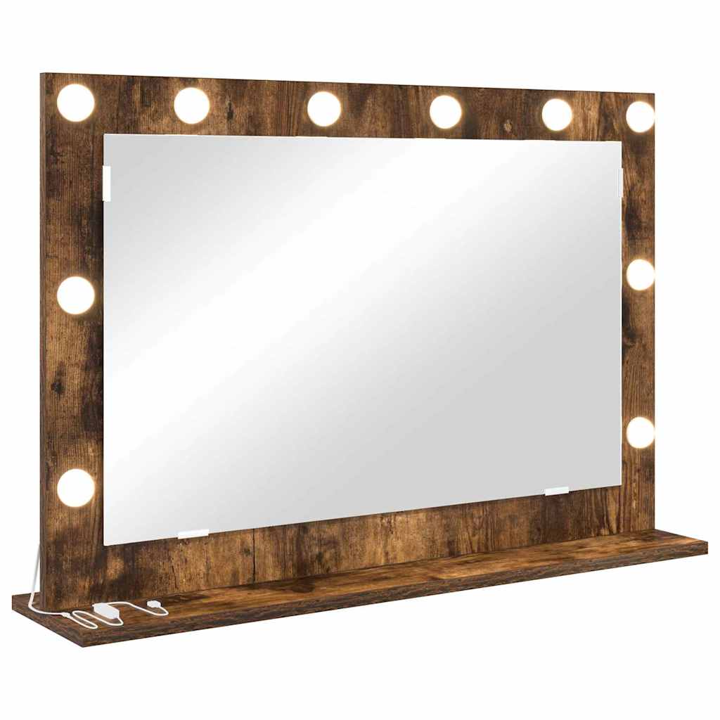 Vidaxx miroir de maquillage rectangulaire chêne fumé 80 x 55 x 18 cm