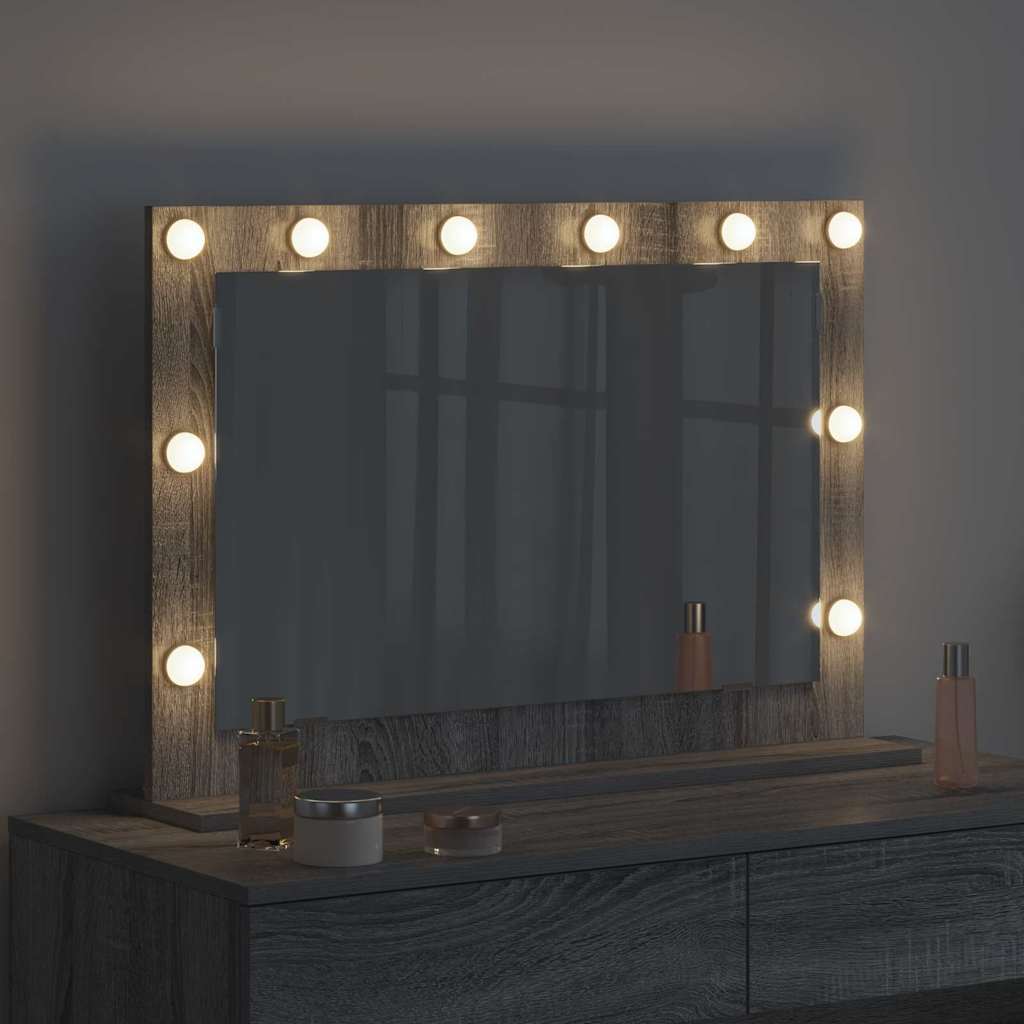 Vidaxx miroir de maquillage rectangulaire gris sonoma 80 x 55 x 18 cm