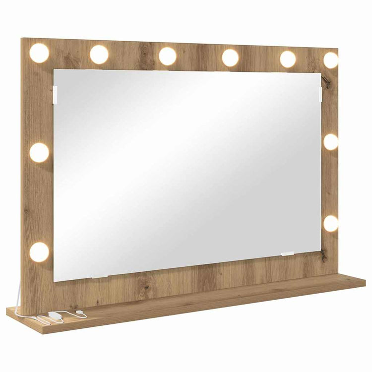 Vidaxx miroir de maquillage rectangulaire chêne artisanal 80 x 55 x 18 cm