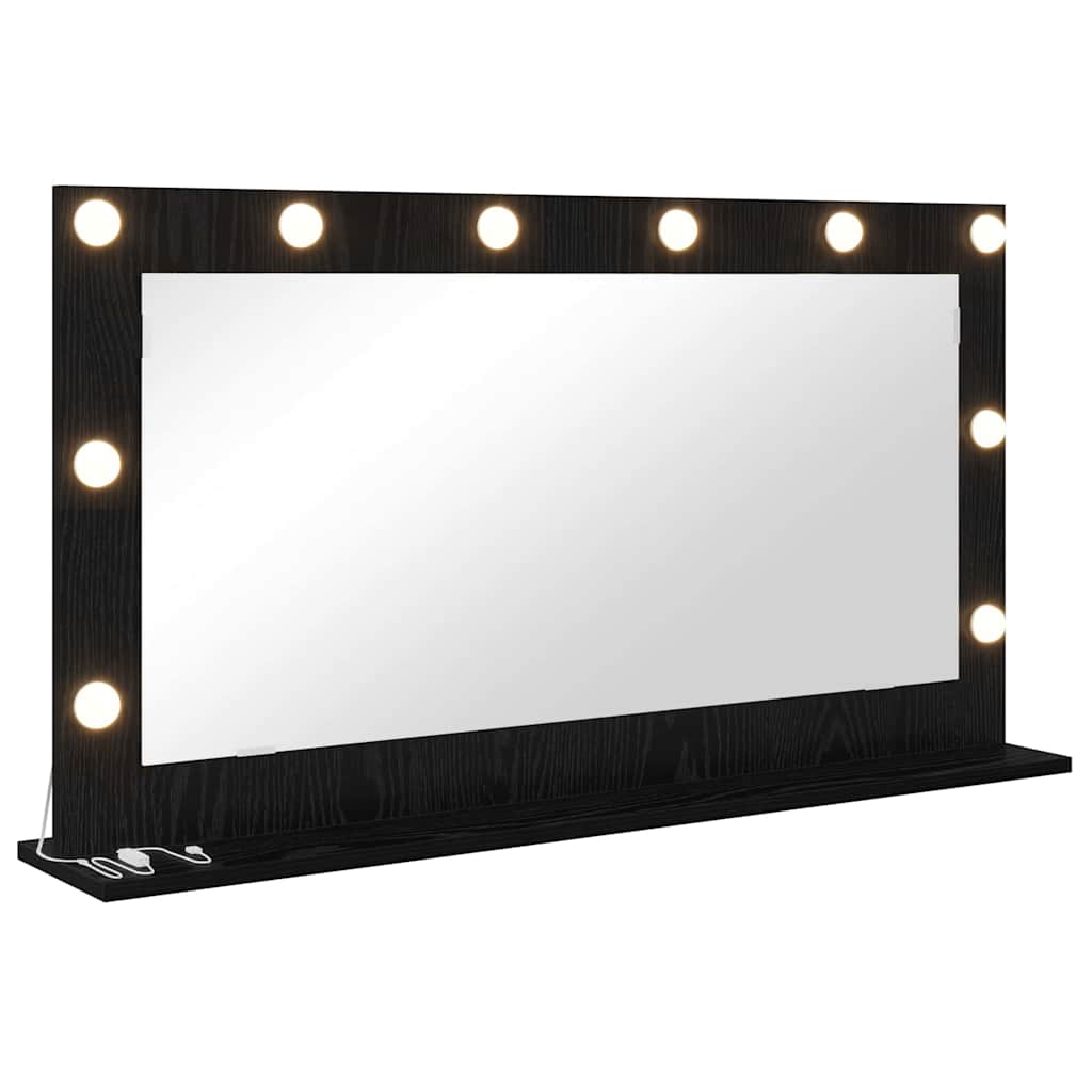 Vidaxx miroir de maquillage rectangulaire chêne noir 100 x 55 x 18 cm