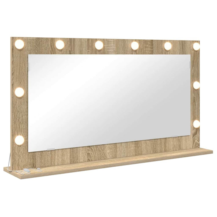 Vidaxx miroir de maquillage rectangulaire chêne sonoma 100 x 55 x 18 cm