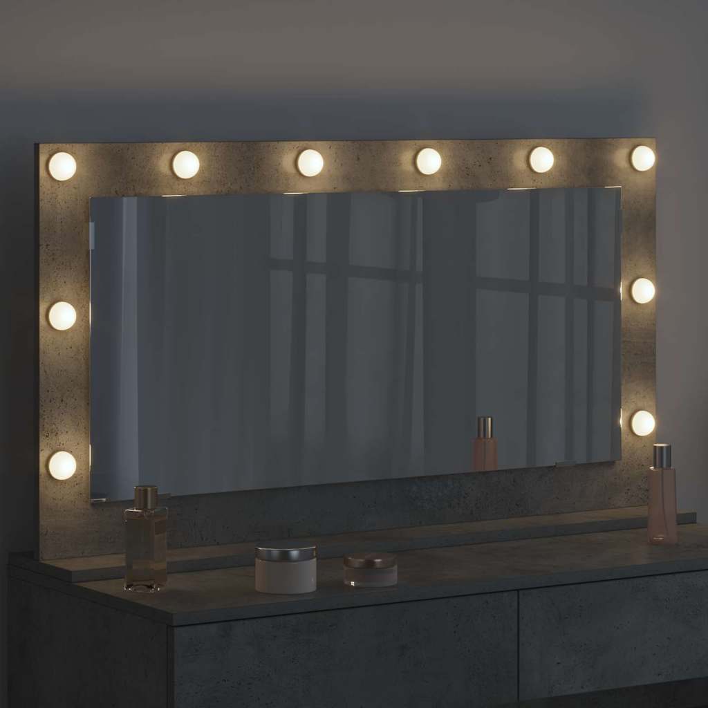Vidaxx miroir de maquillage rectangulaire gris béton 100 x 55 x 18 cm