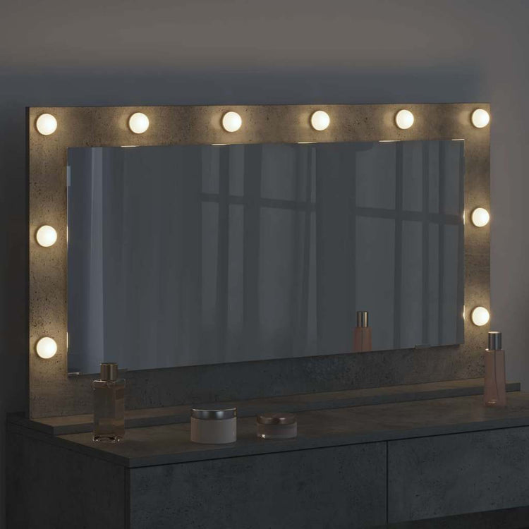 Vidaxx miroir de maquillage rectangulaire gris béton 100 x 55 x 18 cm