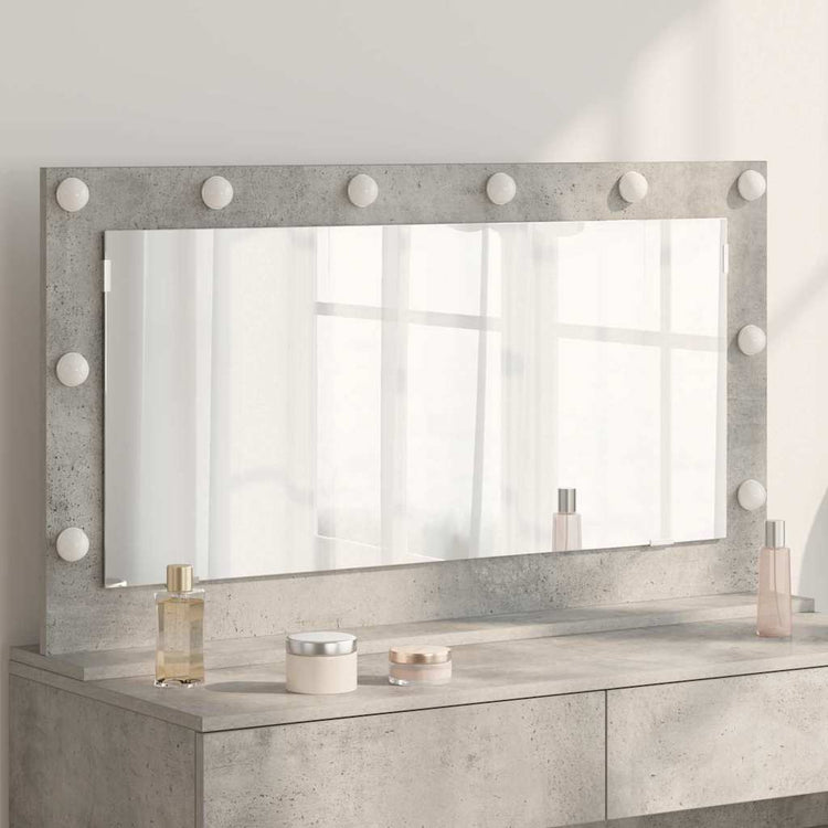Vidaxx miroir de maquillage rectangulaire gris béton 100 x 55 x 18 cm