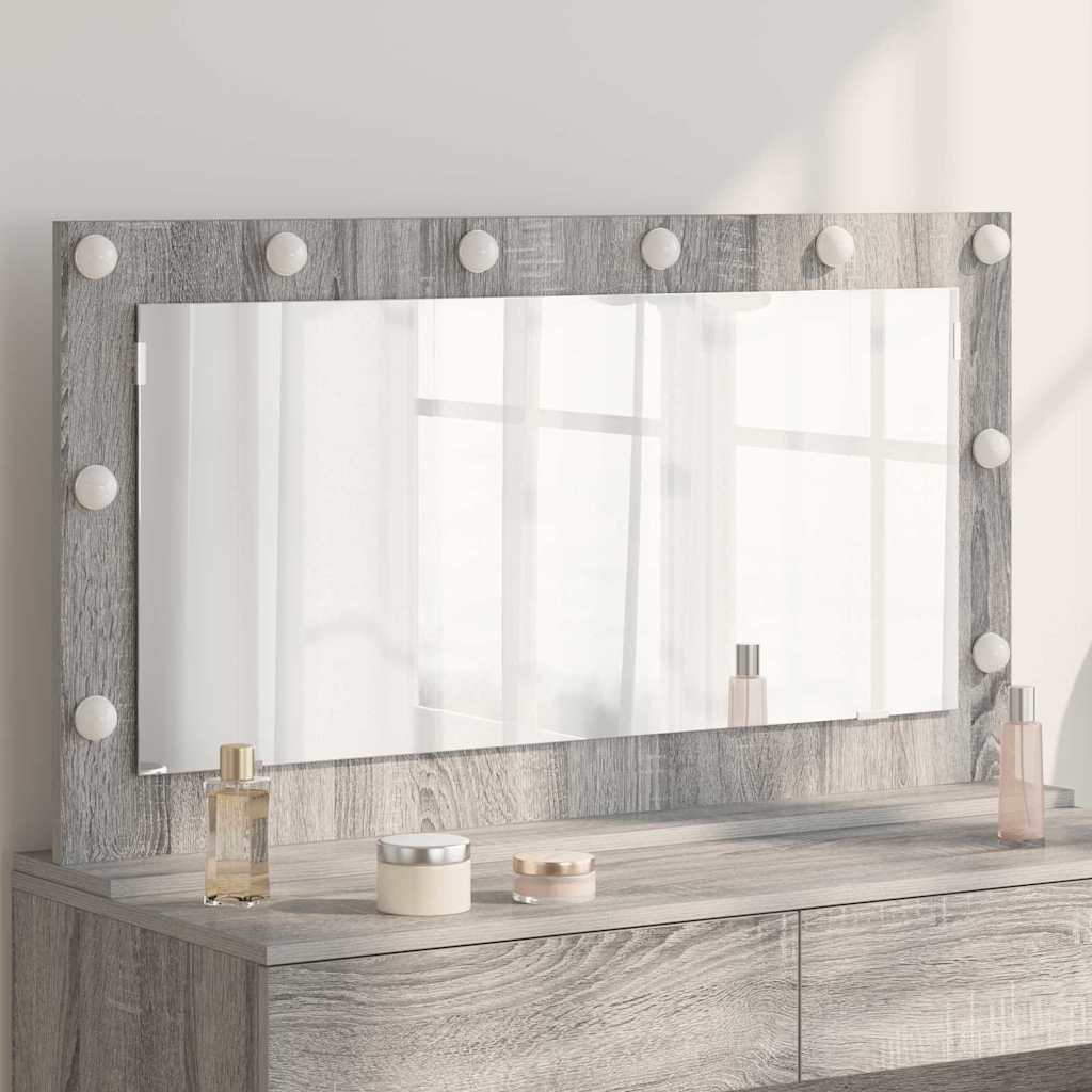 Vidaxx miroir de maquillage rectangulaire gris sonoma 100 x 55 x 18 cm