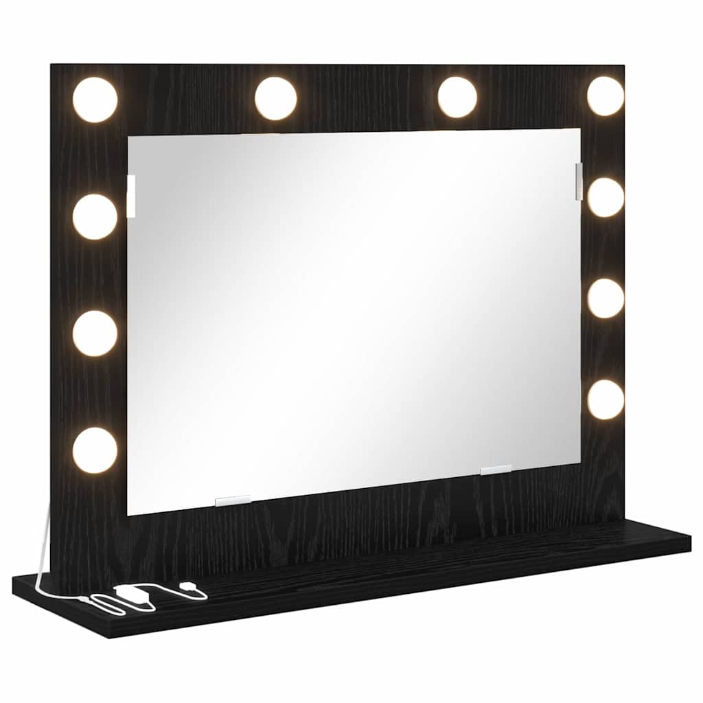 Vidaxx miroir de maquillage rectangulaire chêne noir 60 x 45 x 18 cm