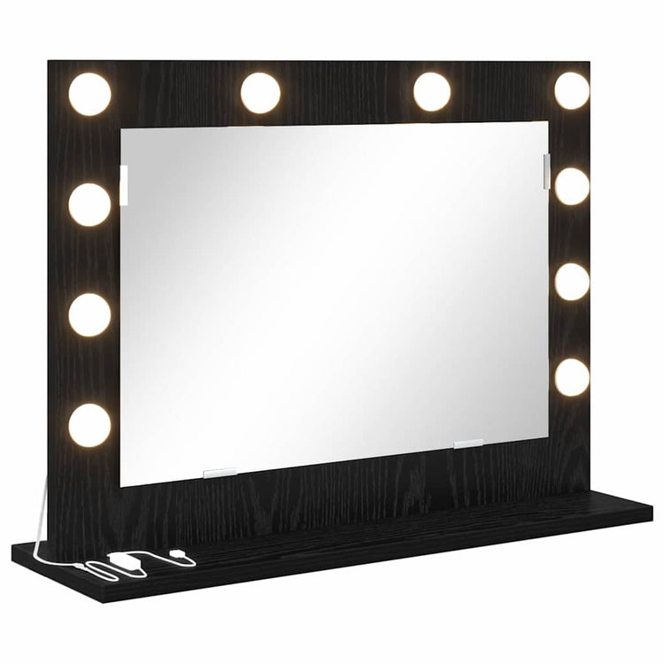 Vidaxx miroir de maquillage rectangulaire chêne noir 60 x 45 x 18 cm