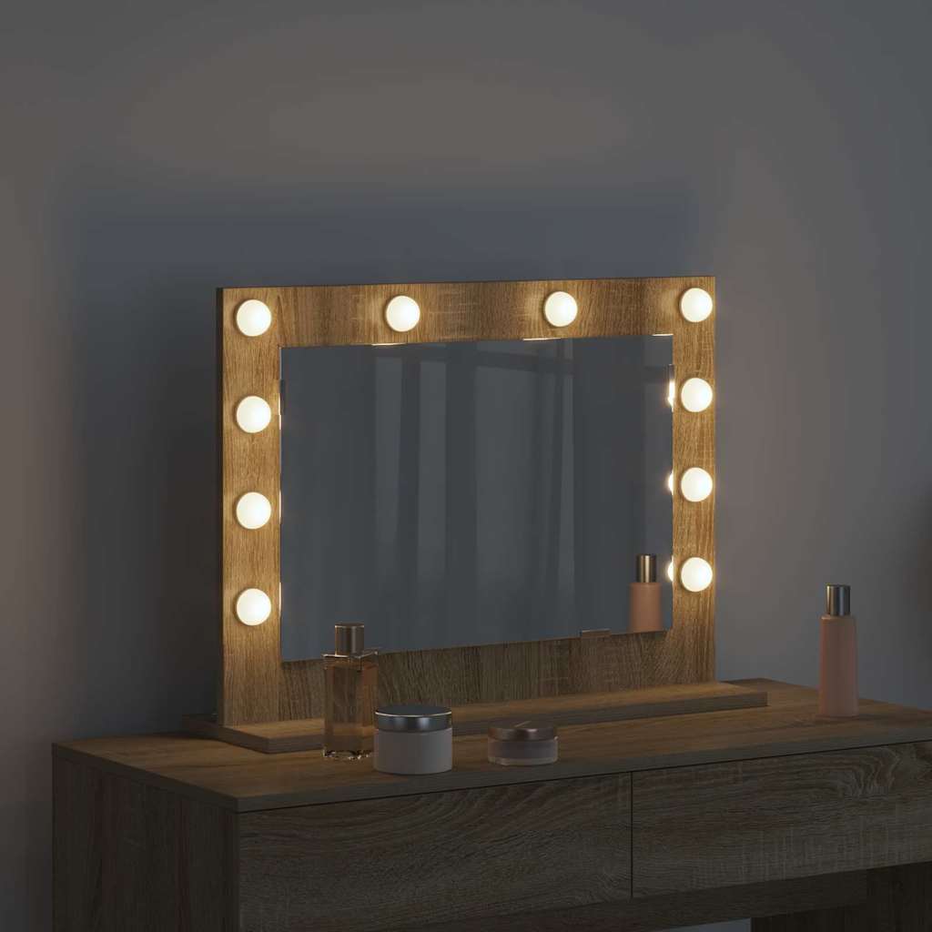 Vidaxx miroir de maquillage rectangulaire chêne sonoma 60 x 45 x 18 cm