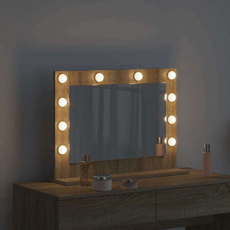 Vidaxx miroir de maquillage rectangulaire chêne sonoma 60 x 45 x 18 cm