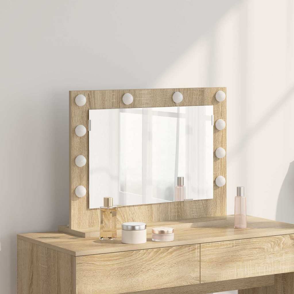 Vidaxx miroir de maquillage rectangulaire chêne sonoma 60 x 45 x 18 cm
