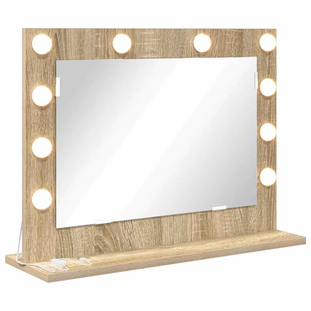 Vidaxx miroir de maquillage rectangulaire chêne sonoma 60 x 45 x 18 cm