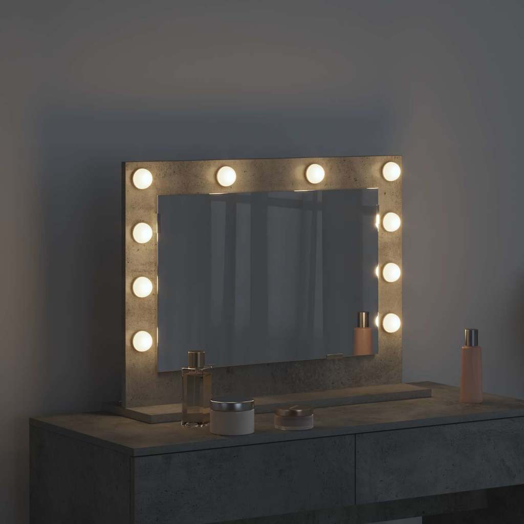 Vidaxx miroir de maquillage rectangulaire gris béton 60 x 45 x 18 cm