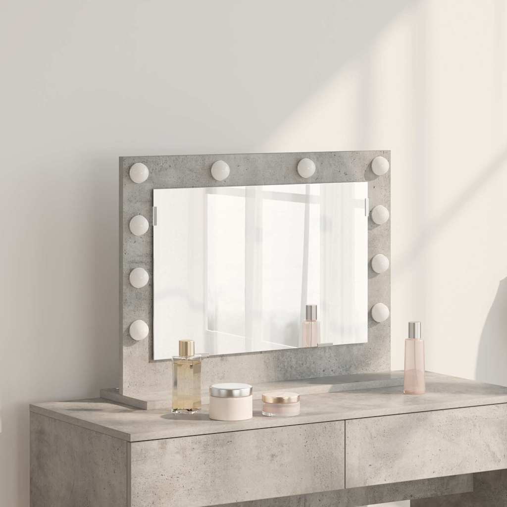 Vidaxx miroir de maquillage rectangulaire gris béton 60 x 45 x 18 cm