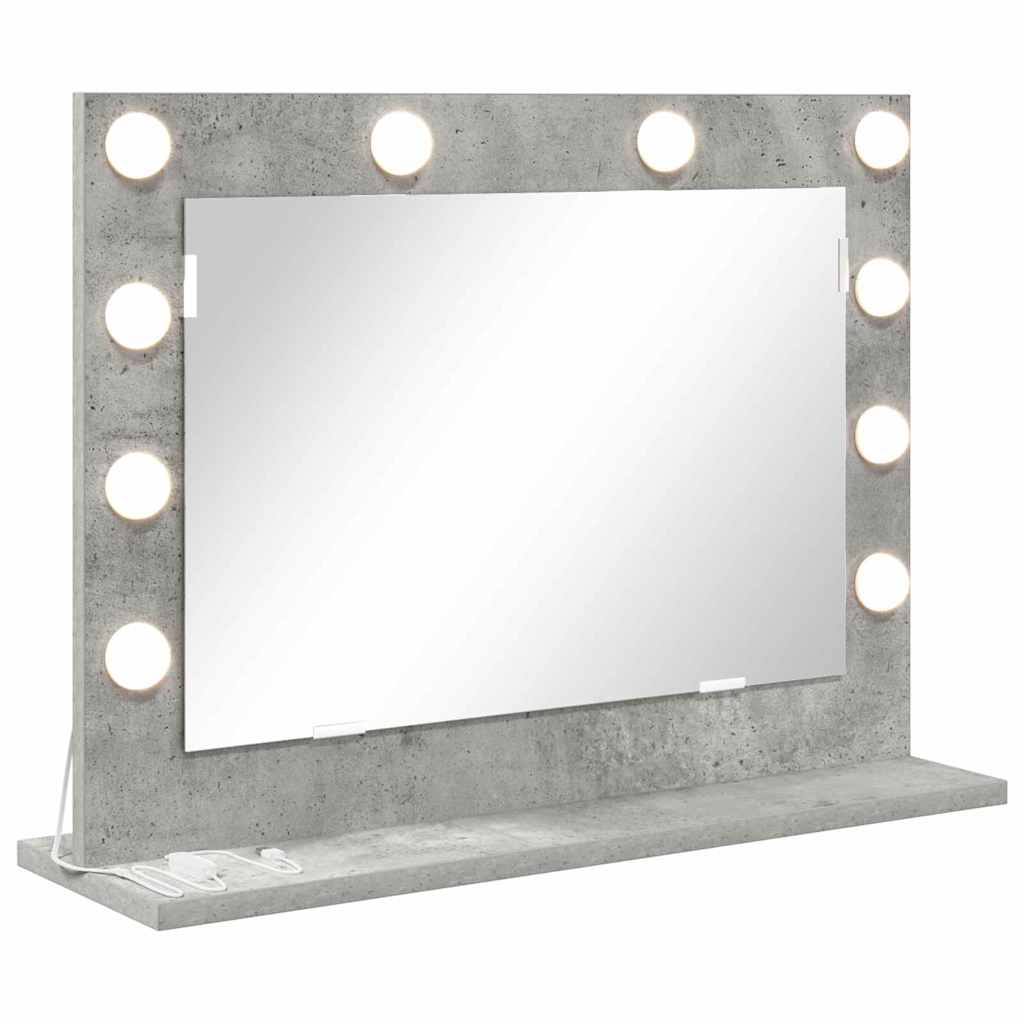 Vidaxx miroir de maquillage rectangulaire gris béton 60 x 45 x 18 cm