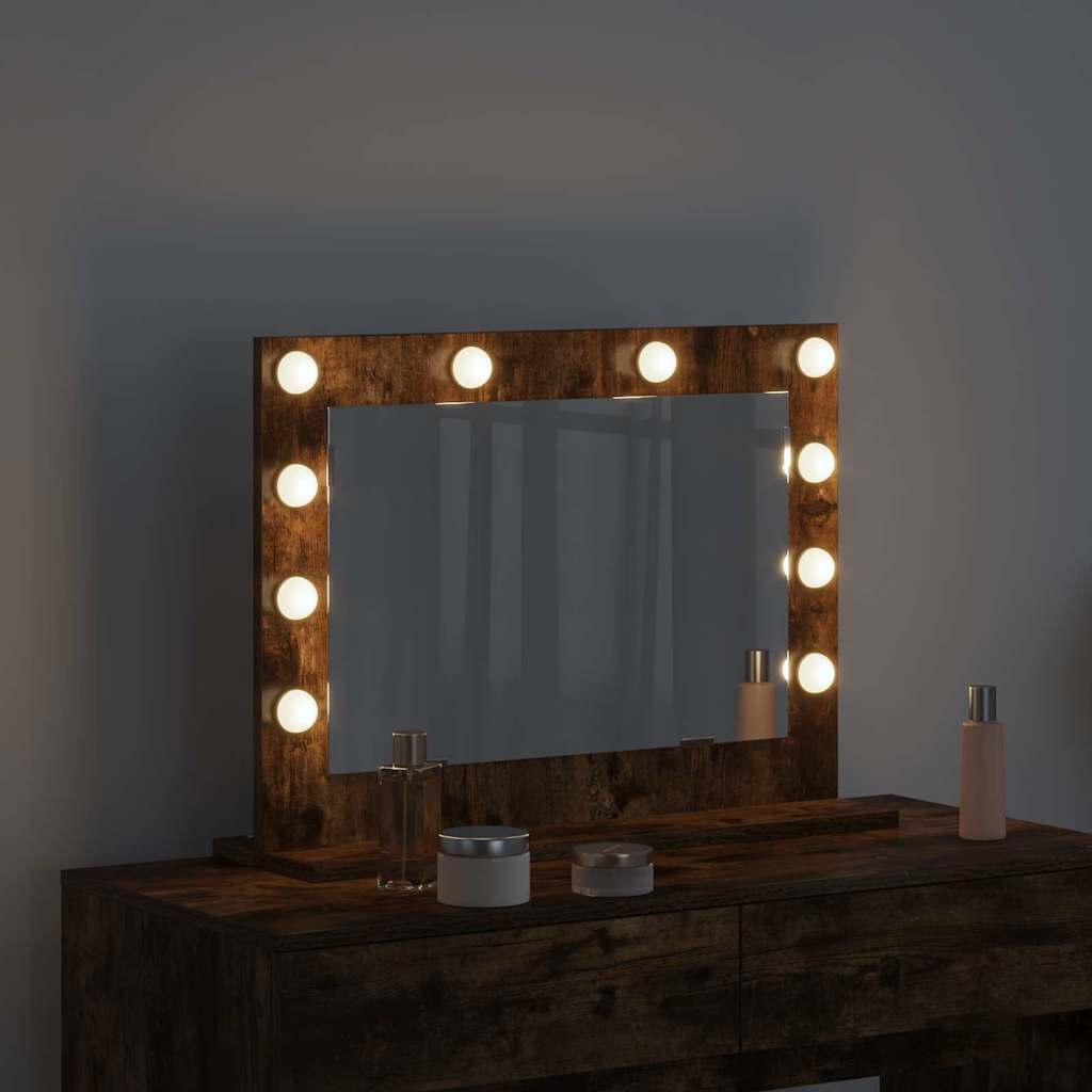 Vidaxx miroir de maquillage rectangulaire chêne fumé 60 x 45 x 18 cm